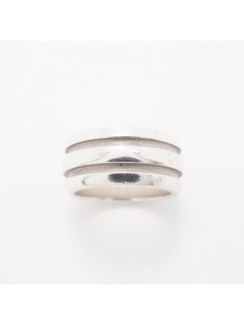 Tiffany & Co Ring Group Double Line 925 Sterling Silver